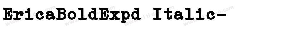 EricaBoldExpd Italic字体转换